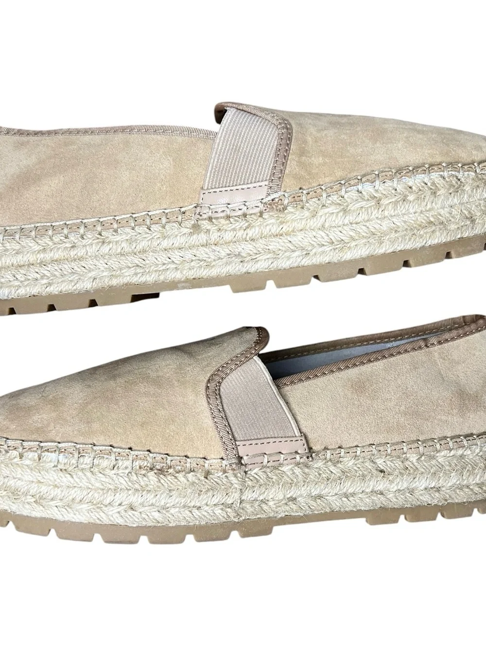 Circus by Sam Edelman Suede Espadrille Platform Slip On Loafers Beige 9⁠ Fall